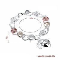 Two Tone Bracelet in 18K White Gold Plated