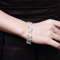 Bubble Strands Bracelet in 18K White Gold Plated, Bracelet, Golden NYC Jewelry, Golden NYC Jewelry jewelryjewelry deals, swarovski crystal jewelry, groupon jewelry,, jewelry for mom,