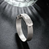 Mesh Buckle Bracelet in 18K White Gold Plated