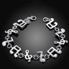 Musical Notes Bracelet in 18K White Gold Plated