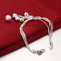 Triple Bead Bracelet Bracelet in 18K White Gold Plated