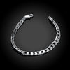 Silver Thin Cuban Figaro Bracelet