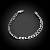 Silver Thin Cuban Figaro Bracelet