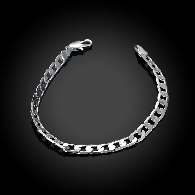 Classic Chain Bracelet in 18K White Gold Plated, Bracelet, Golden NYC Jewelry, Golden NYC Jewelry jewelryjewelry deals, swarovski crystal jewelry, groupon jewelry,, jewelry for mom,