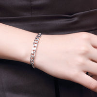 Classic Chain Bracelet in 18K White Gold Plated, Bracelet, Golden NYC Jewelry, Golden NYC Jewelry jewelryjewelry deals, swarovski crystal jewelry, groupon jewelry,, jewelry for mom,