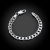 Silver Thick Cuban Figaro Bracelet