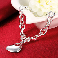 Classic Heart Bracelet in 18K White Gold Plated, Bracelet, Golden NYC Jewelry, Golden NYC Jewelry jewelryjewelry deals, swarovski crystal jewelry, groupon jewelry,, jewelry for mom,