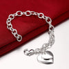 Me and My Moms Heart Bracelet in 18K White Gold Plated