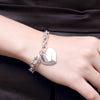 Me and My Moms Heart Bracelet in 18K White Gold Plated