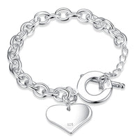 The Classic Heart Gal Bracelet in 18K White Gold Plated
