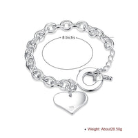 The Classic Heart Gal Bracelet in 18K White Gold Plated