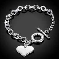 The Classic Heart Gal Bracelet in 18K White Gold Plated