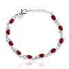 Red Swarovski Multi-Gems Bracelet in 18K White Gold