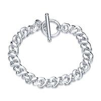 Infinity Swirl Bracelet in 18K White Gold Plated