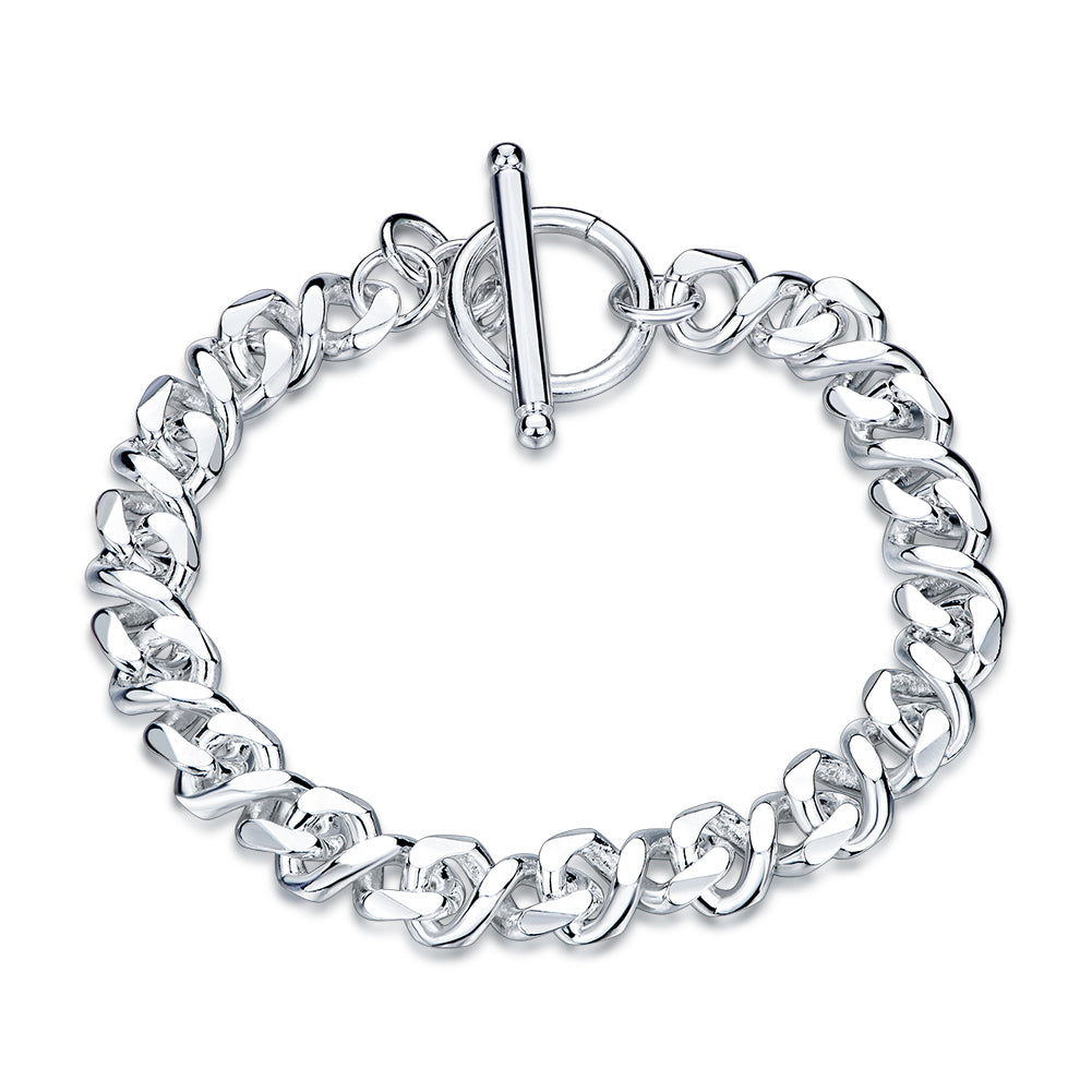 Infinity Swirl Bracelet in 18K White Gold Plated