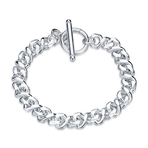 Infinity Swirl Bracelet in 18K White Gold Plated