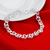 Infinity Swirl Bracelet in 18K White Gold Plated