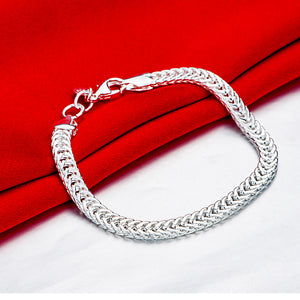 Miami Curb Chain Bracelet in 18K White Gold Plated