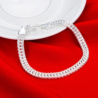 Miami Curb Chain Bracelet in 18K White Gold Plated