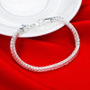 Round Byzantine Chain Bracelet in 18K White Gold Plated