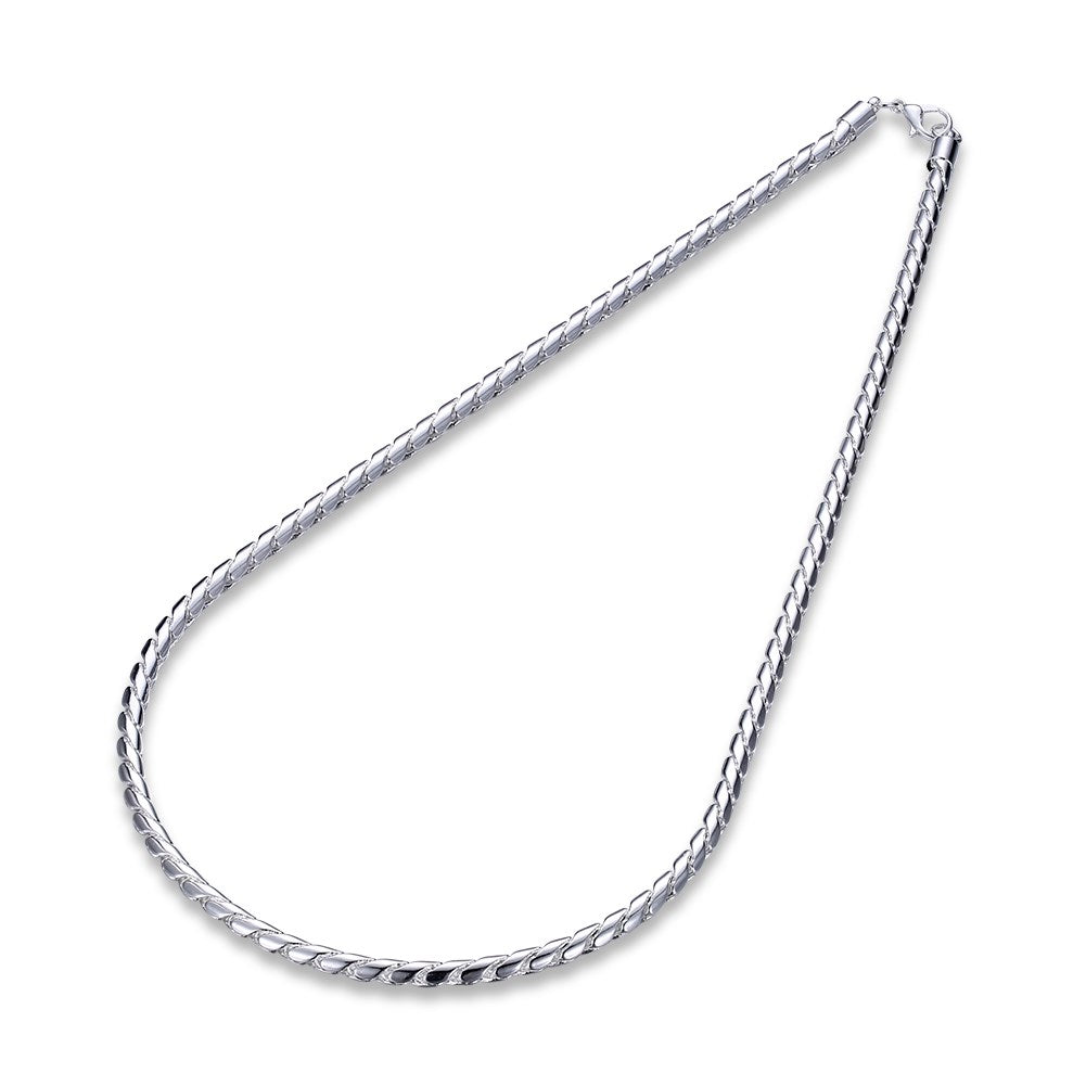 4mm Snake Chain in 18K White Gold Plated, , Golden NYC Jewelry, Golden NYC Jewelry jewelryjewelry deals, swarovski crystal jewelry, groupon jewelry,, jewelry for mom,