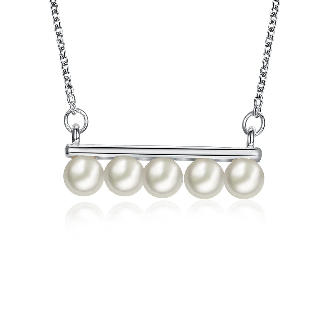 5PC Ball Necklace in 18K White Gold Plated, Necklace, Golden NYC Jewelry, Golden NYC Jewelry jewelryjewelry deals, swarovski crystal jewelry, groupon jewelry,, jewelry for mom,
