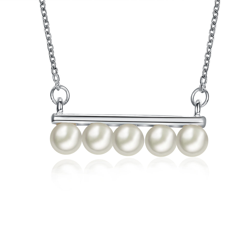 5PC Ball Necklace in 18K White Gold Plated, Necklace, Golden NYC Jewelry, Golden NYC Jewelry jewelryjewelry deals, swarovski crystal jewelry, groupon jewelry,, jewelry for mom,