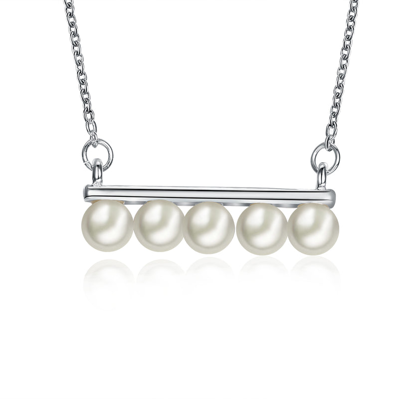 5PC Ball Necklace in 18K White Gold Plated, Necklace, Golden NYC Jewelry, Golden NYC Jewelry jewelryjewelry deals, swarovski crystal jewelry, groupon jewelry,, jewelry for mom,