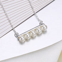 5PC Ball Necklace in 18K White Gold Plated, Necklace, Golden NYC Jewelry, Golden NYC Jewelry jewelryjewelry deals, swarovski crystal jewelry, groupon jewelry,, jewelry for mom,