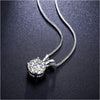 Solitaire Swarovski Elements Classical Princess Cut Necklace in 18K Gold Plating