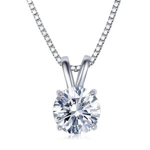 Solitaire Necklace and 4 Prong Earring made With Austrian Crystals with Gift Box - 3 Options Available