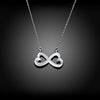 Infinity Heart Necklace in 18K White Gold Plated