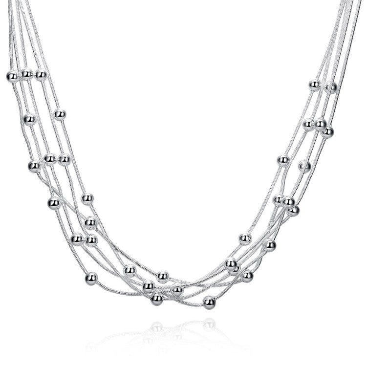 Multi Dangling Bead Necklace - Golden NYC Jewelry www.goldennycjewelry.com fashion jewelry for women
