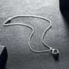 Sapphire Curved Pav'e Necklace Gemstone