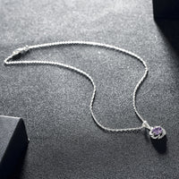 Amethyst Curved Pave Necklace Gemstone, Necklaces, Golden NYC Jewelry, Golden NYC Jewelry jewelryjewelry deals, swarovski crystal jewelry, groupon jewelry,, jewelry for mom, 