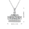 Princess Crown Necklace in 18K White Gold Plated