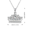 Princess Crown Necklace in 18K White Gold Plated