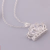 Princess Crown Necklace in 18K White Gold Plated