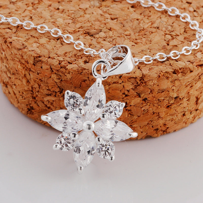 5.00 Ct Leaf Necklace in 18K White Gold Plated, Necklace, Golden NYC Jewelry, Golden NYC Jewelry jewelryjewelry deals, swarovski crystal jewelry, groupon jewelry,, jewelry for mom,