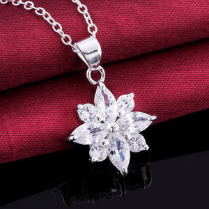 5.00 Ct Leaf Necklace in 18K White Gold Plated, Necklace, Golden NYC Jewelry, Golden NYC Jewelry  jewelryjewelry deals, swarovski crystal jewelry, groupon jewelry,, jewelry for mom,