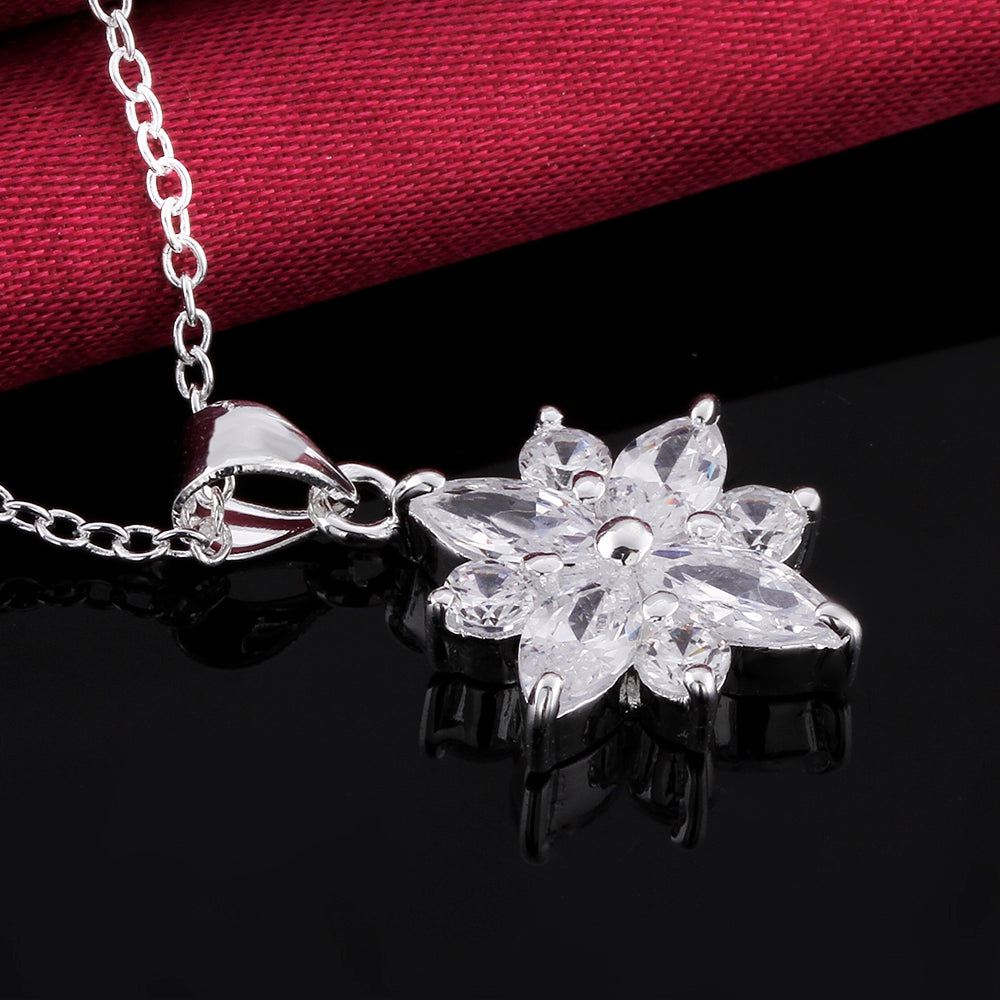 5.00 Ct Leaf Necklace in 18K White Gold Plated, Necklace, Golden NYC Jewelry, Golden NYC Jewelry jewelryjewelry deals, swarovski crystal jewelry, groupon jewelry,, jewelry for mom,