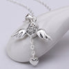 Wings of Angel Necklace in 18K White Gold Plated