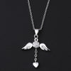 Wings of Angel Necklace in 18K White Gold Plated