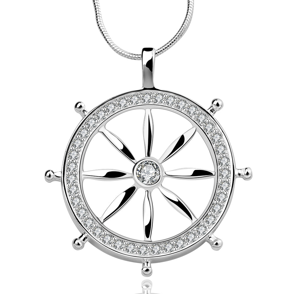 Love the Ocean Necklace in 18K White Gold Plated