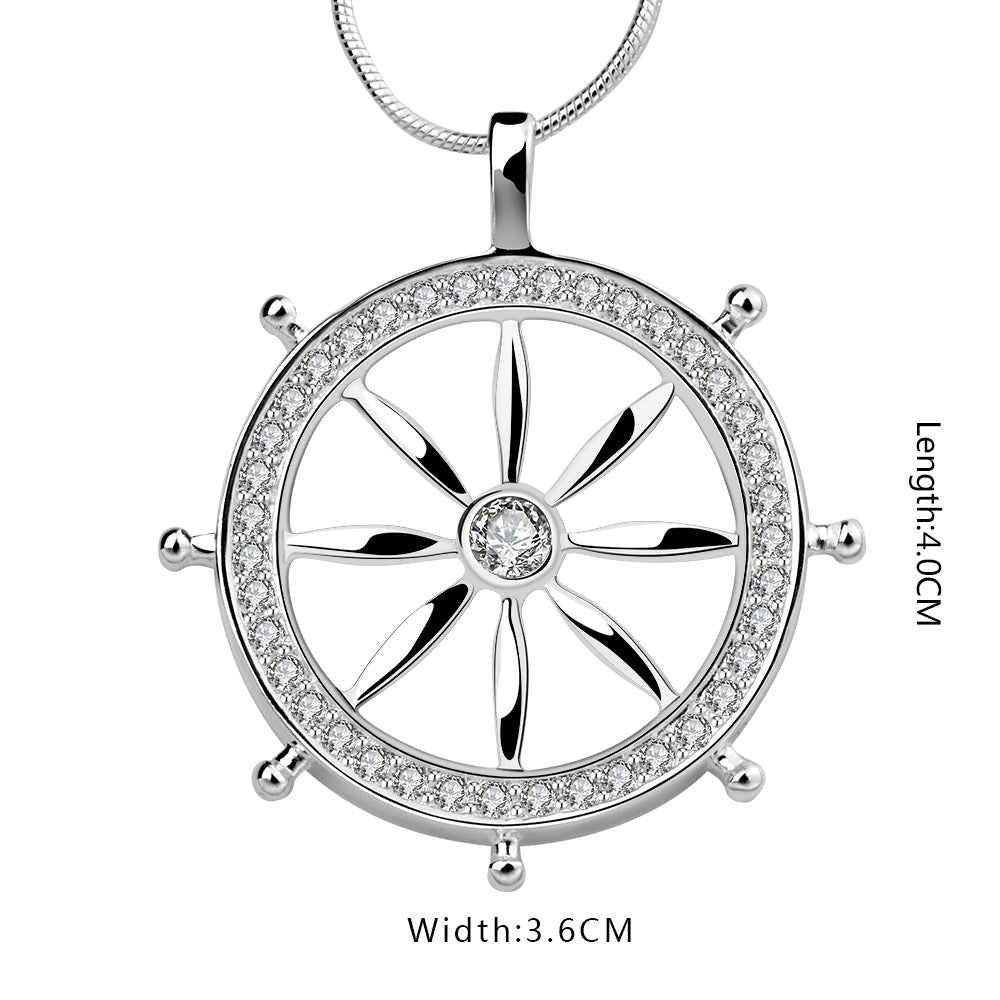 Love the Ocean Necklace in 18K White Gold Plated