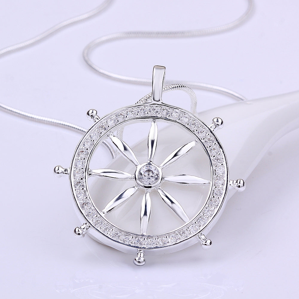 Love the Ocean Necklace in 18K White Gold Plated