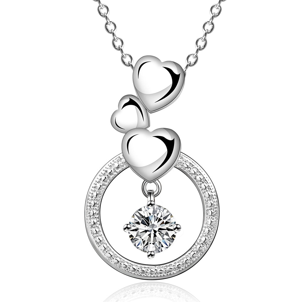 Dangling Hearts Swarovski Pendant Necklace, Necklaces, Golden NYC Jewelry, Golden NYC Jewelry jewelryjewelry deals, swarovski crystal jewelry, groupon jewelry,, jewelry for mom, 