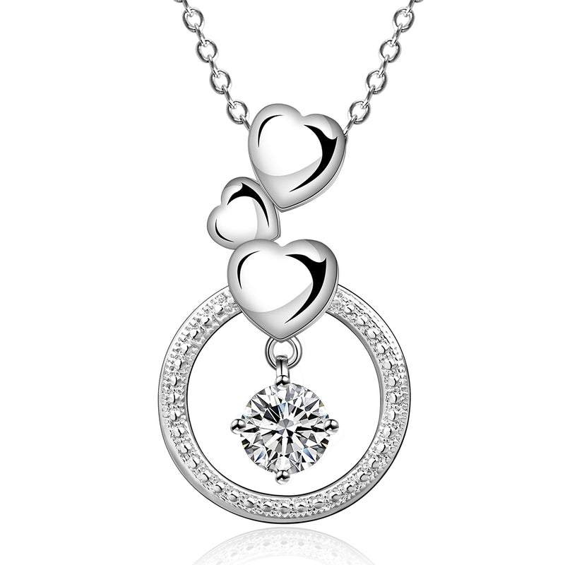 Dangling Hearts Swarovski Pendant Necklace, Necklaces, Golden NYC Jewelry, Golden NYC Jewelry jewelryjewelry deals, swarovski crystal jewelry, groupon jewelry,, jewelry for mom, 