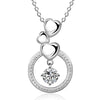 Dangling Hearts Swarovski Pendant Necklace, Necklaces, Golden NYC Jewelry, Golden NYC Jewelry  jewelryjewelry deals, swarovski crystal jewelry, groupon jewelry,, jewelry for mom, 