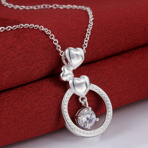 Dangling Hearts Swarovski Pendant Necklace, Necklaces, Golden NYC Jewelry, Golden NYC Jewelry  jewelryjewelry deals, swarovski crystal jewelry, groupon jewelry,, jewelry for mom, 